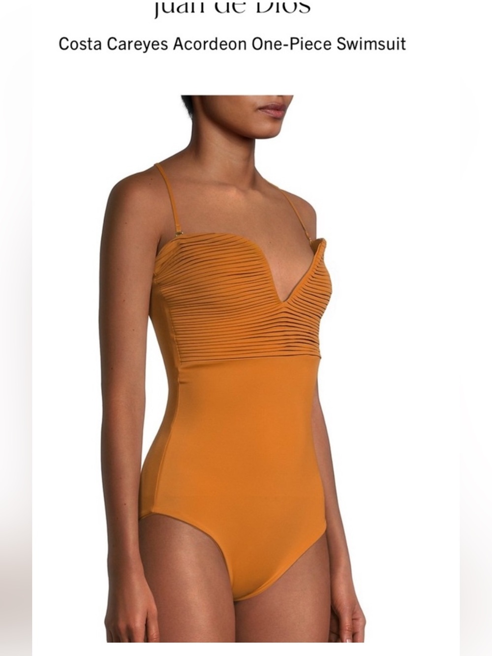 Women's One-Piece Swimsuit — Mustard Yellow
